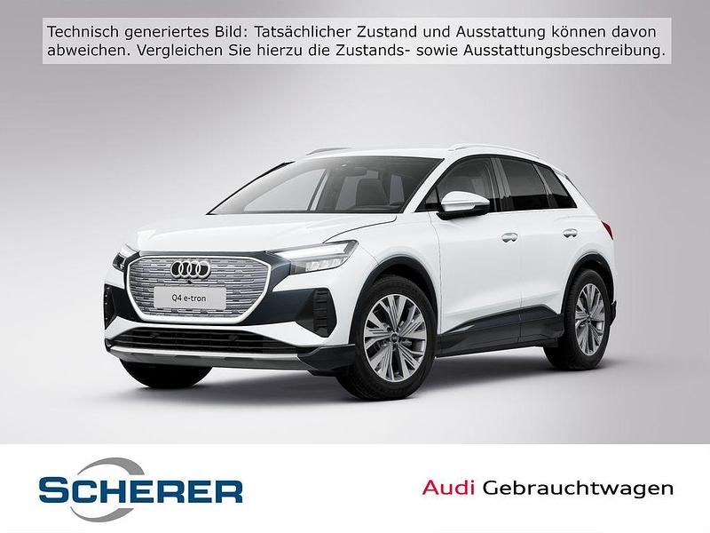 Gletscherweiß metallic (metallic) Gebraucht 2022 Audi Q4 e-tron Ambiente SUV | 25.690 € (Guter Preis) - Bild 1/4