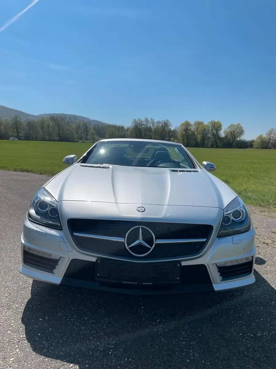 Gebraucht Mercedes SLK55 AMG AMG 421 PS (309 kW) 2015 Silber Cabrio