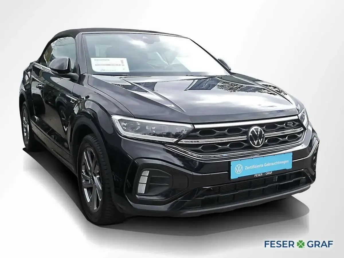 Gebraucht VW T-Roc Cabriolet R-line 150 PS (110 kW) 2025 Deep black perleffekt schwarz Cabrio
