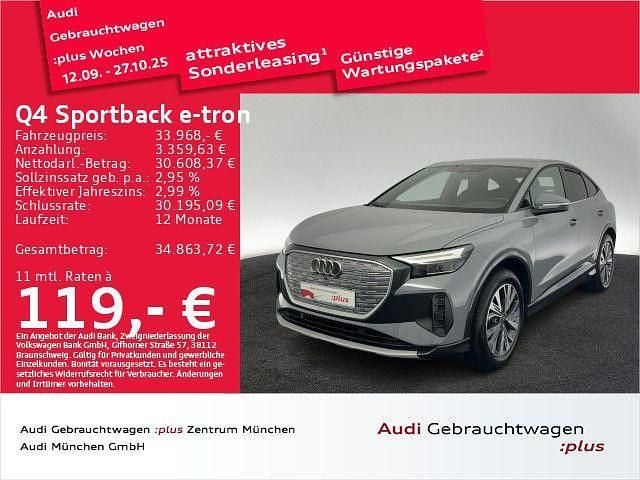 Kieselgrau Gebraucht 2023 Audi Q4 Sportback e-tron S-Line SUV | 32.888 € (Superpreis) - Bild 1/2