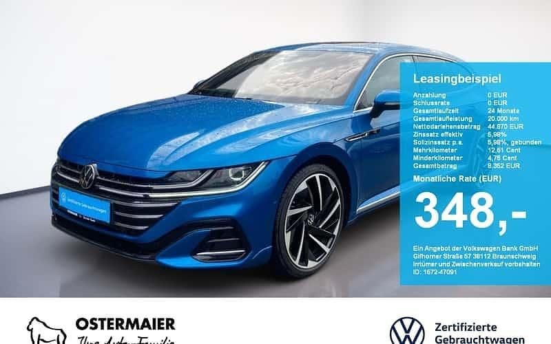 Blau Gebraucht 2025 VW Arteon R-line Kombi | 41.880 € (Guter Preis) - Bild 1/4