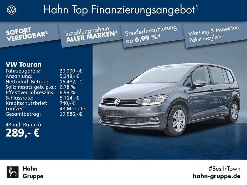 Verkauft VW Touran Trendline 1.6TDI AH., gebraucht 2019, 62.943 km in  Baden-Württemberg