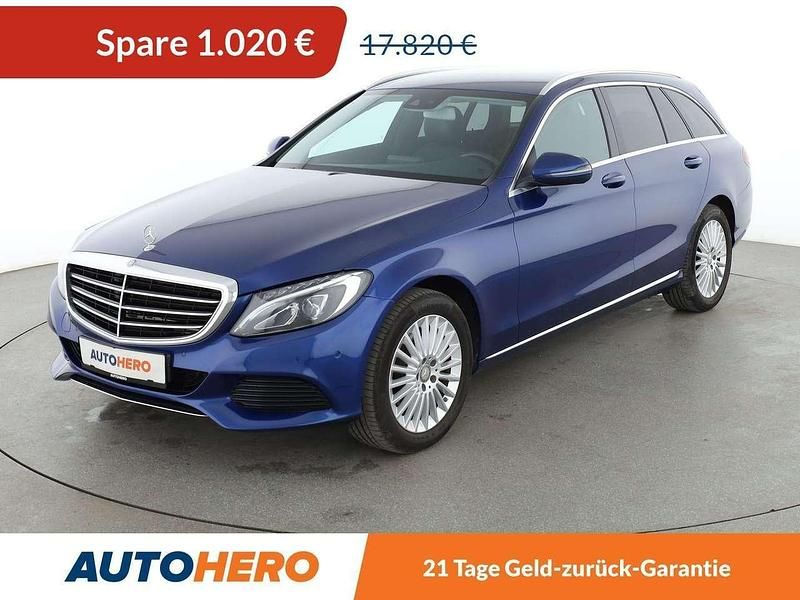 Blau Gebraucht 2015 Mercedes C180 Exclusive Kombi | 16.800 € (Fairer Preis) - Bild 1/3