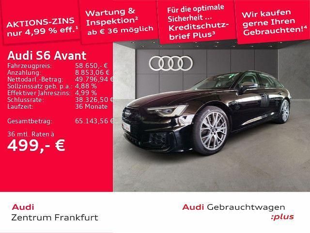 Brillantschwarz/brillantschwar Gebraucht 2024 Audi S6 Sport Kombi | 58.650 € - Bild 1/2