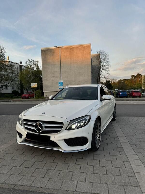 Weiß Gebraucht 2014 Mercedes C250 AMG line Kombi | 14.499 € (Teuer) - Bild 1/4