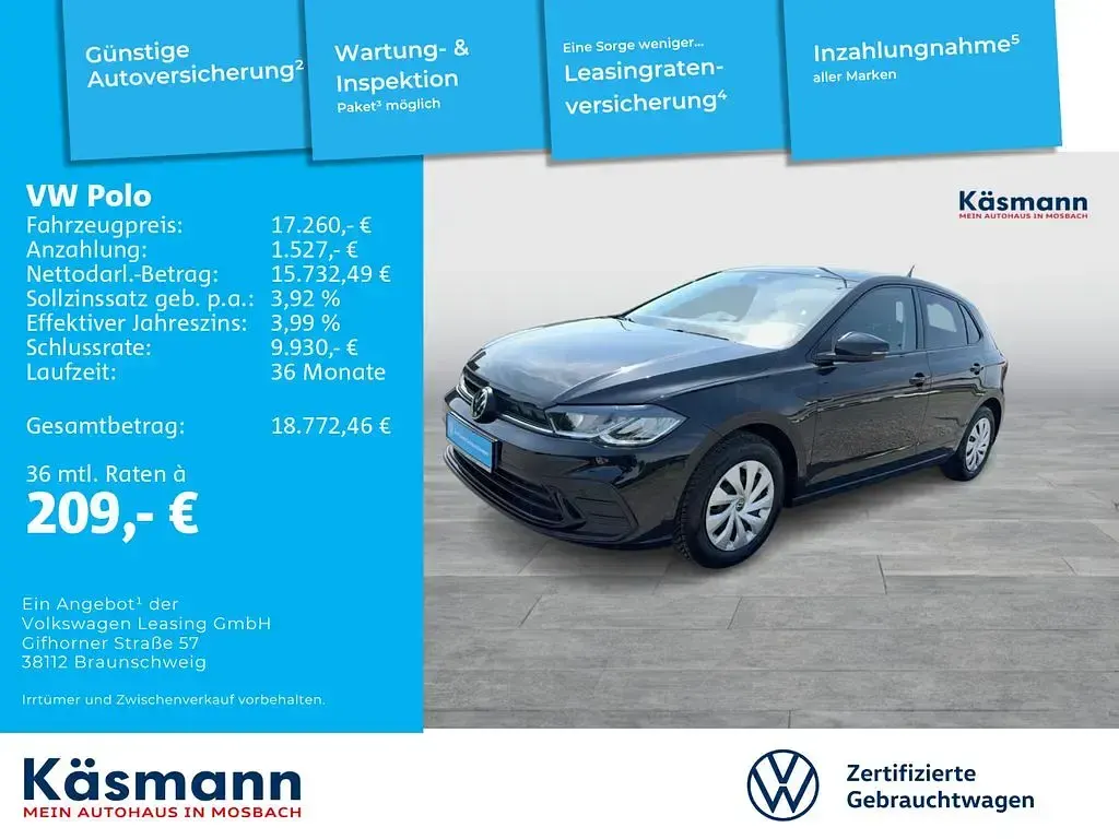 Gebraucht VW Polo Life 95 PS (69 kW) 2023 Deep black perleffekt Kleinwagen