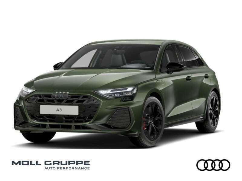 Distriktgrün metallic Neu 2025 Audi A3 Sportback e-tron S-Line Limousine | 47.490 € (Guter Preis) - Bild 1/4