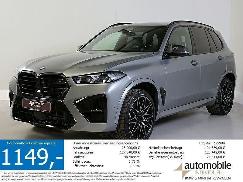 Frozen pure grey met. Gebraucht 2023 BMW X5 M Competition Edition SUV | 116.640 € - Bild 1/4