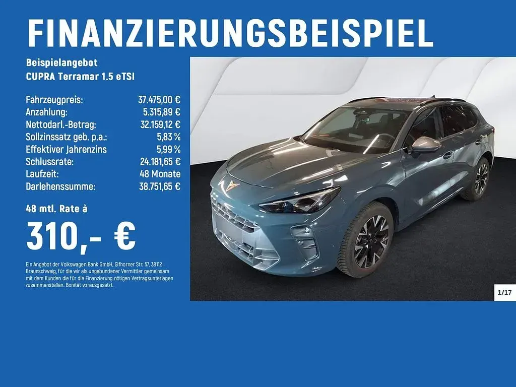 Second-hand Cupra Terramar 150 CP (110 kW) 2025 Albastru SUV
