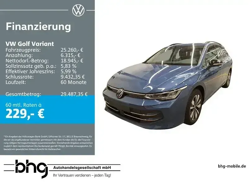 Gebraucht VW Golf VIII Life 116 PS (85 kW) 2025 Kombi