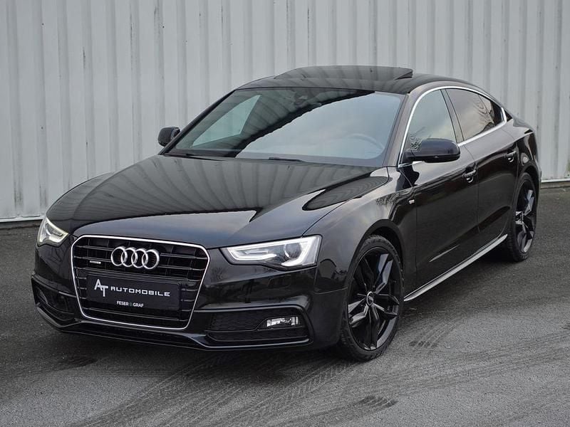 Schwarz Gebraucht 2015 Audi A5 Sportback S-line plus Kleinwagen | 17.850 € (Guter Preis) - Bild 1/4