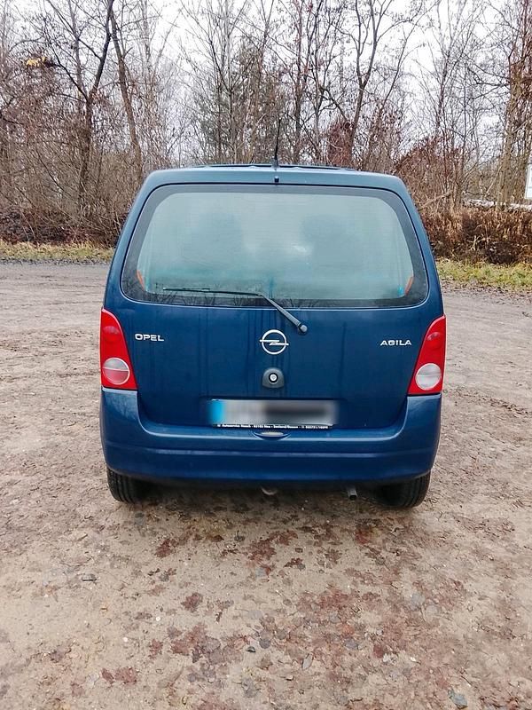 Blau Gebraucht 2002 Opel Agila Kleinwagen | 1.700 € - Bild 1/4