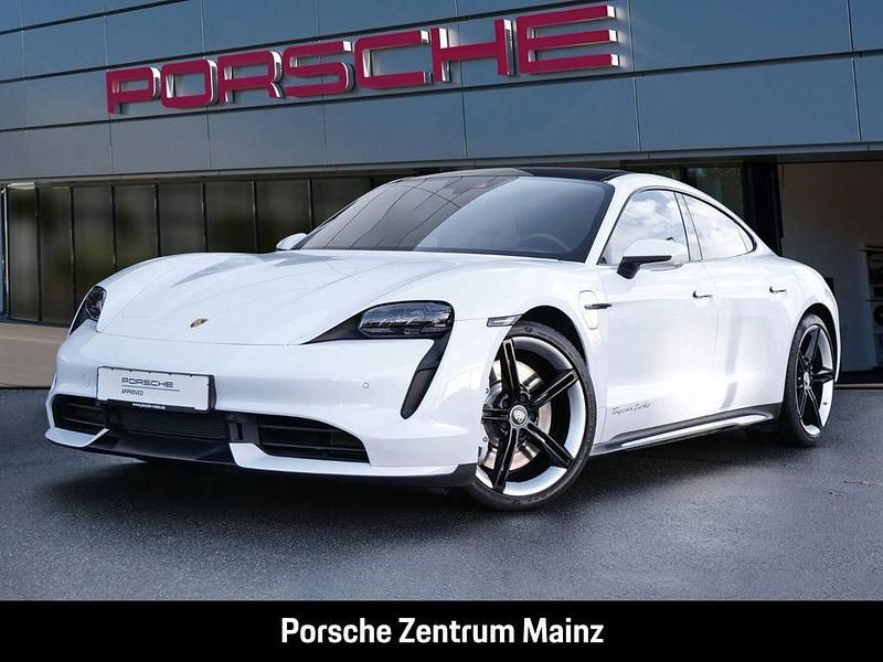 Weiss Gebraucht 2022 Porsche Taycan Turbo Limousine | 89.488 € (Teuer) - Bild 1/4