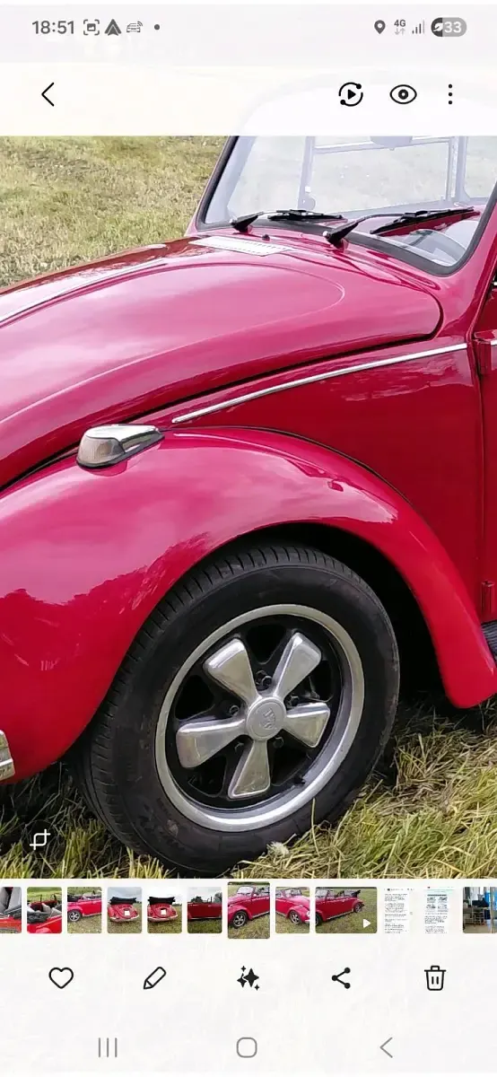 Gebraucht VW Käfer Karmann 1970 Rot Cabrio