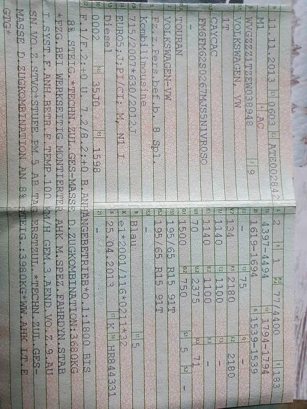 Gebraucht VW Touran 105 PS (77 kW) 2013 Blau Van / Kleinbus