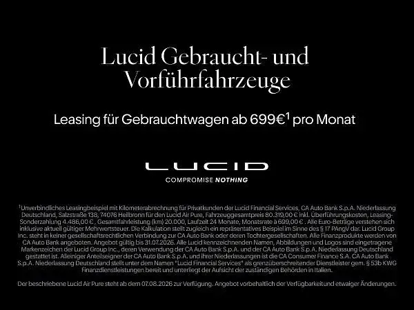 Gebraucht Lucid Air Pure 358 kW (487 PS) 2024 Blau Limousine