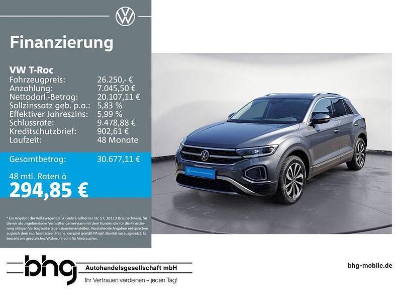 Grau Gebraucht 2022 VW T-Roc Style SUV | 26.250 € (Fairer Preis) - Bild 1/4
