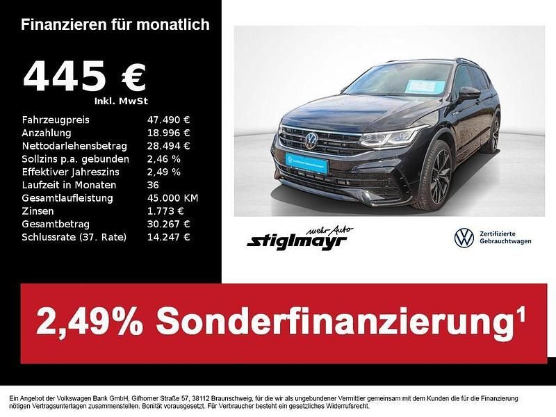 Deep black perleffekt Gebraucht 2025 VW Tiguan Allspace R-line SUV | 47.490 € (Teuer) - Bild 1/1