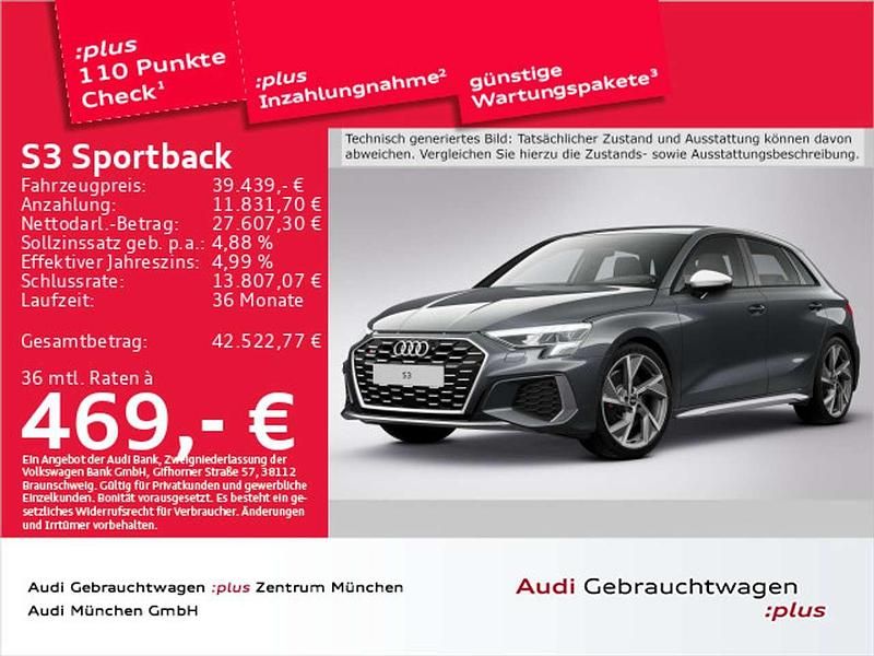 Daytonagrau perleffekt Gebraucht 2024 Audi S3 Sport Limousine | 39.439 € (Guter Preis) - Bild 1/2