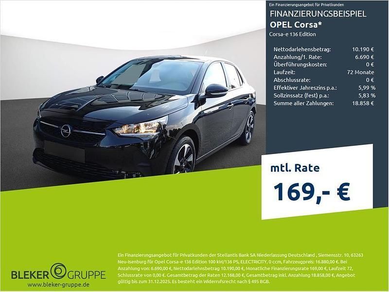 Diamant schwarz/karbon schwarz Gebraucht 2023 Opel Corsa-e Edition Kleinwagen | 16.280 € (Fairer Preis) - Bild 1/3