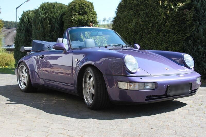 Violet Gebraucht 1990 Porsche 911 Carrera 4 Cabrio | 71.500 € - Bild 1/4