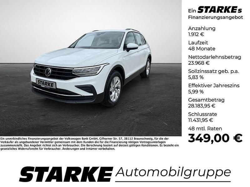 Schwarz (deep black perleffekt) Gebraucht 2021 VW Tiguan Life SUV | 25.880 € (Guter Preis) - Bild 1/4