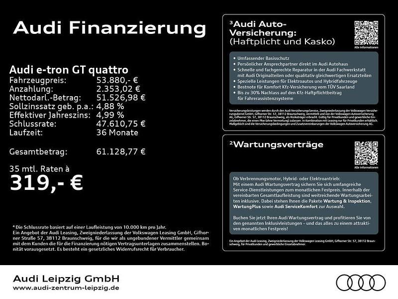 Gebraucht Audi e-tron GT quattro Ambiente 350 kW (476 PS) 2023 Daytonagrau perleffekt Limousine