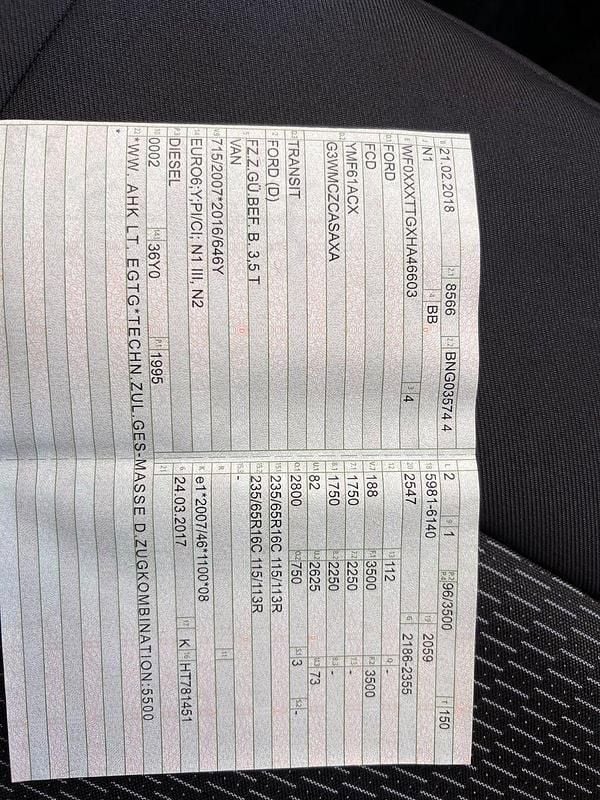 Usado Ford Transit 131 HP (96 kW) 2018 Branco Monovolume