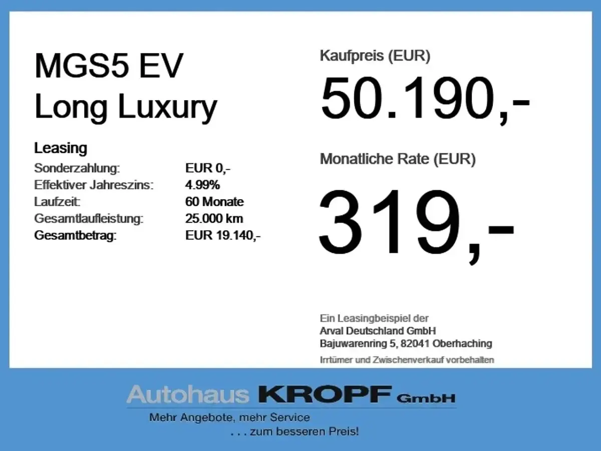 Neu MG MGS5 EV Luxury 169 kW (231 PS) 2026 Pebble black SUV