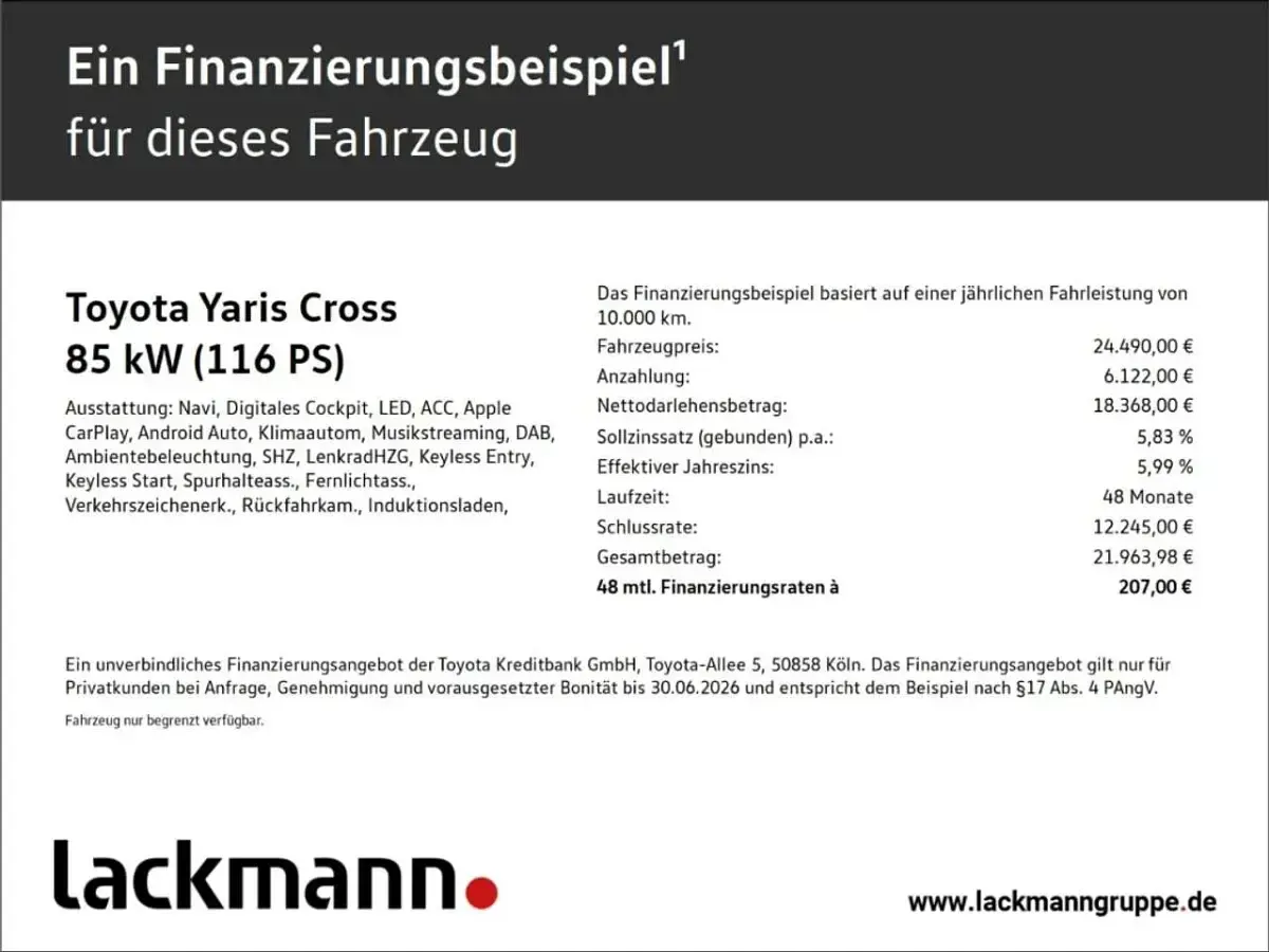 Gebraucht Toyota Yaris Cross Team 116 PS (85 kW) 2024 Weiss SUV