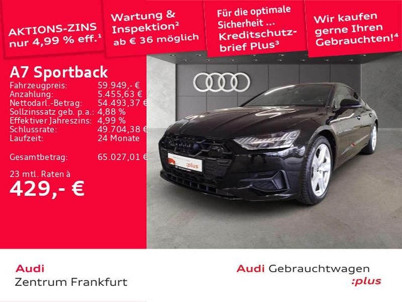 Mythosschwarz metallic/mythoss Gebraucht 2024 Audi A7 Ambiente Kleinwagen | 59.949 € (Fairer Preis) - Bild 1/2