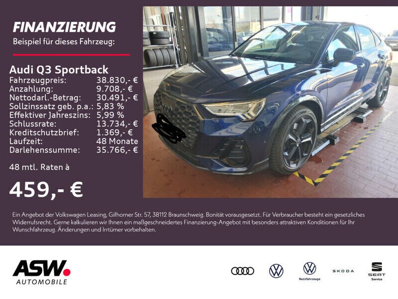 Navarrablau metallic Gebraucht 2022 Audi Q3 Sportback S-Line SUV | 38.830 € (Etwas zu teuer) - Bild 1/4