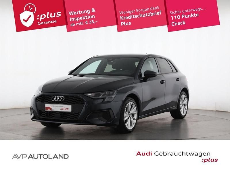 Grau Gebraucht 2021 Audi A3 Sportback Ambiente Limousine | 23.333 € (Fairer Preis) - Bild 1/3