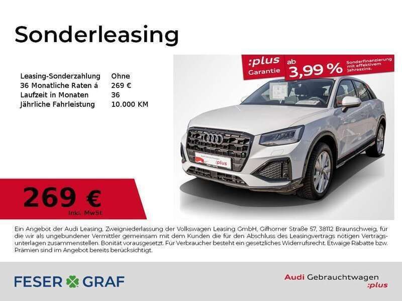 Gletscherweiß metallic Gebraucht 2024 Audi Q2 Advanced Plus SUV | 32.990 € (Fairer Preis) - Bild 1/3