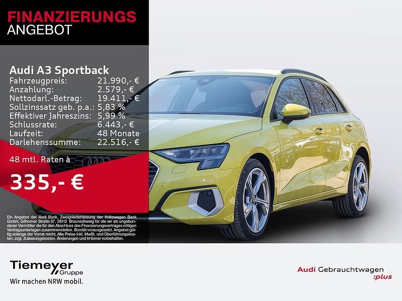 Pythongelb metallic Gebraucht 2022 Audi A3 S-Line Limousine | 20.480 € (Guter Preis) - Bild 1/4