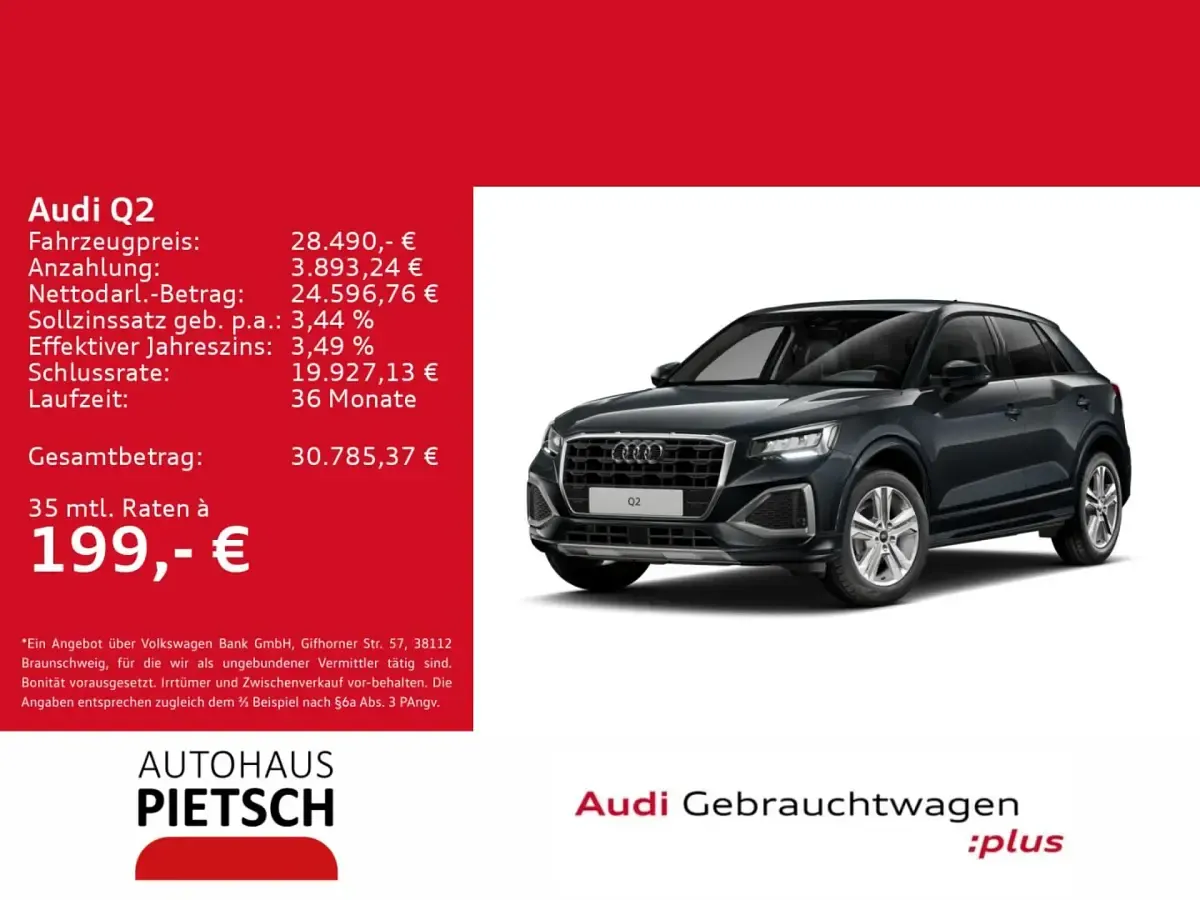 Gebraucht Audi Q2 Advanced Plus 150 PS (110 kW) 2025 Manhattangrau metallic SUV