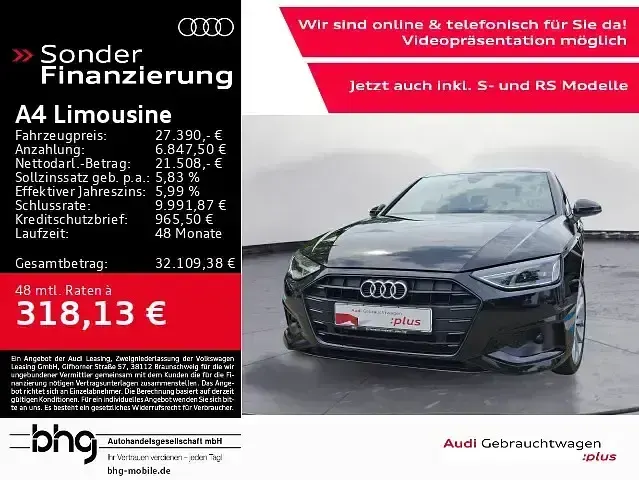 Gebraucht Audi A4 Advanced Plus 204 PS (150 kW) 2022 Limousine