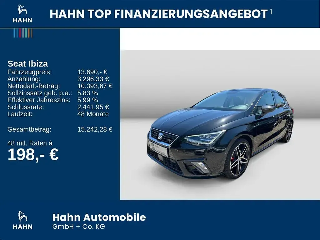 Gebraucht Seat Ibiza FR 150 PS (110 kW) 2018 Mitternachtsschwarz Kleinwagen