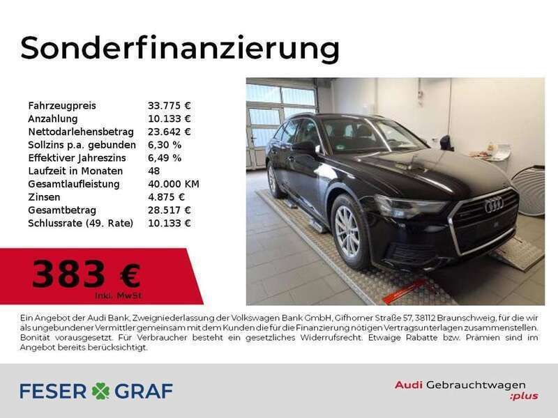 Brillantschwarz Gebraucht 2022 Audi A6 Premium Kombi | 33.775 € (Guter Preis) - Bild 1/2