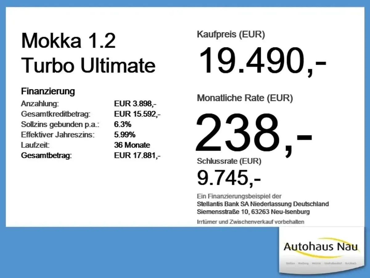 Gebraucht Opel Mokka Ultimate 131 PS (96 kW) 2023 Diamant schwarz/karbon schwarz SUV