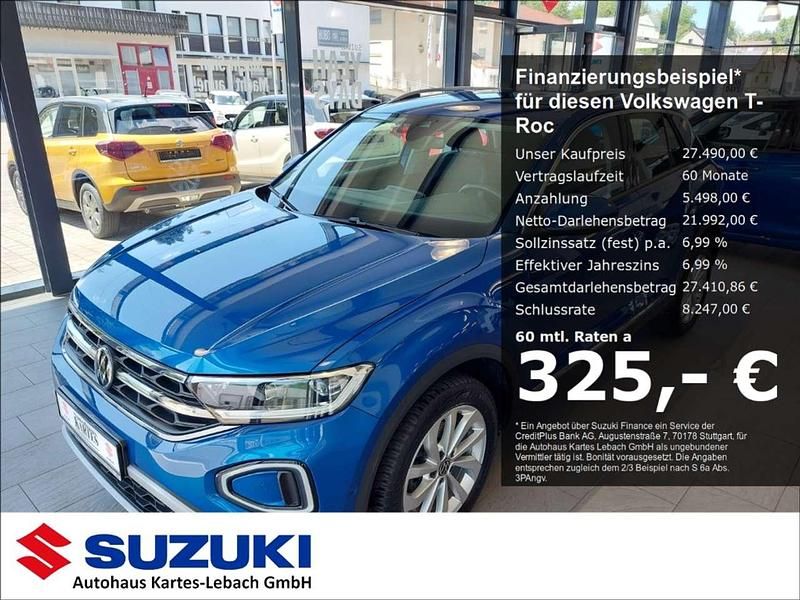 Blau Gebraucht 2023 VW T-Roc Style SUV | 27.490 € (Fairer Preis) - Bild 1/3