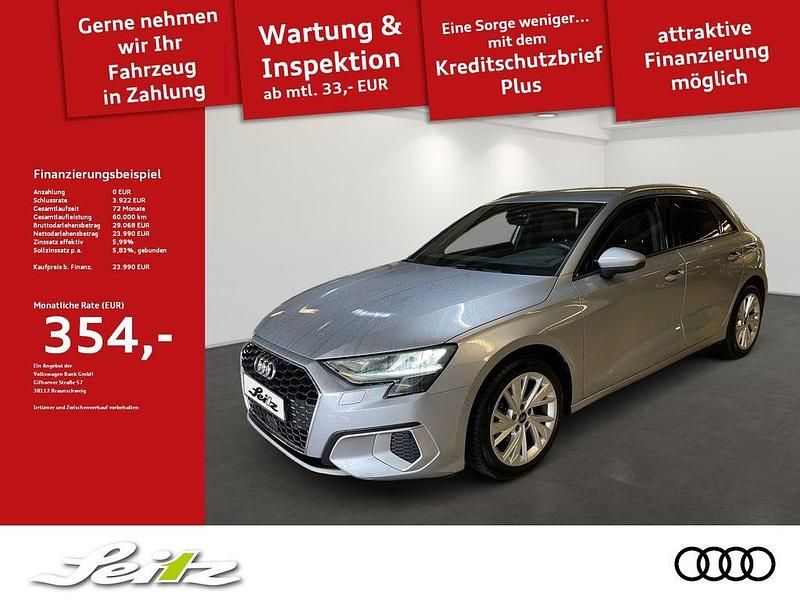 Florettsilber metallic Gebraucht 2022 Audi A3 Advanced Plus Limousine | 22.950 € (Fairer Preis) - Bild 1/3