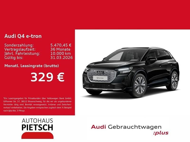 Mythosschwarz metallic Gebraucht 2025 Audi Q4 e-tron Ambiente SUV | 46.300 € (Guter Preis) - Bild 1/4