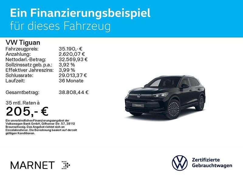 Gebraucht VW Tiguan Goal 150 PS (110 kW) 2025 Grenadillschwarz metallic SUV