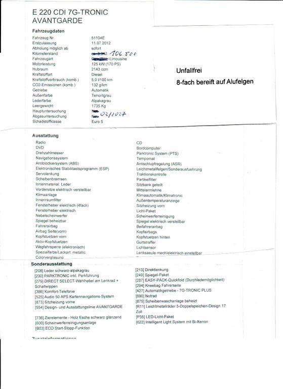 Gebraucht Mercedes 220 170 PS (125 kW) 2012 Blau Limousine