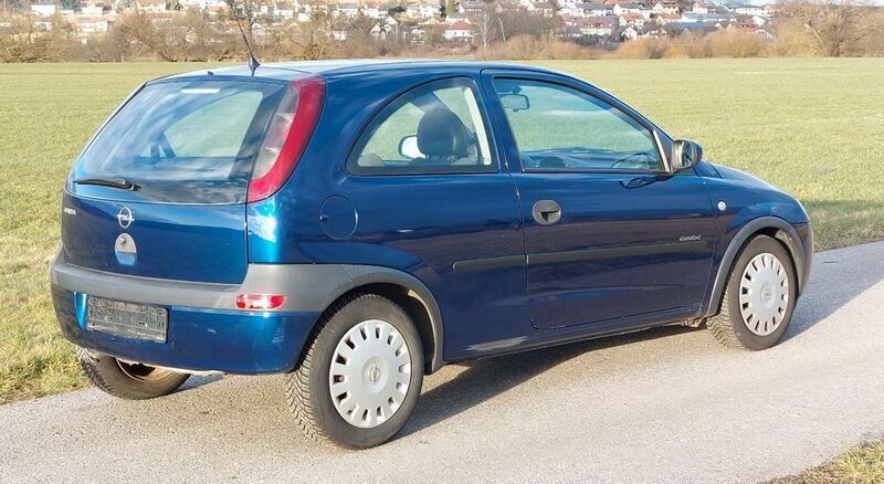 Blau Gebraucht 2003 Opel Corsa Comfort Kleinwagen | 999 € (Guter Preis) - Bild 1/4