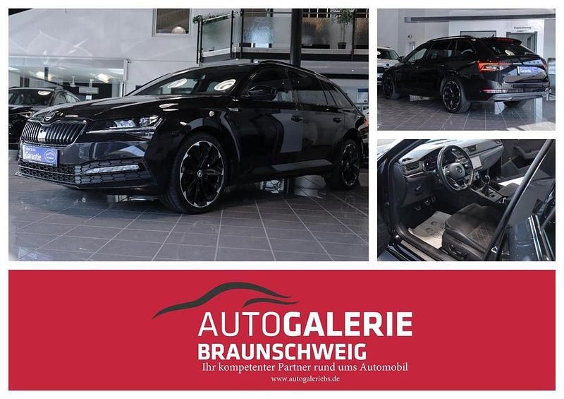 Schwarz Gebraucht 2022 Skoda Superb SportLine Kombi | 24.900 € (Superpreis) - Bild 1/4