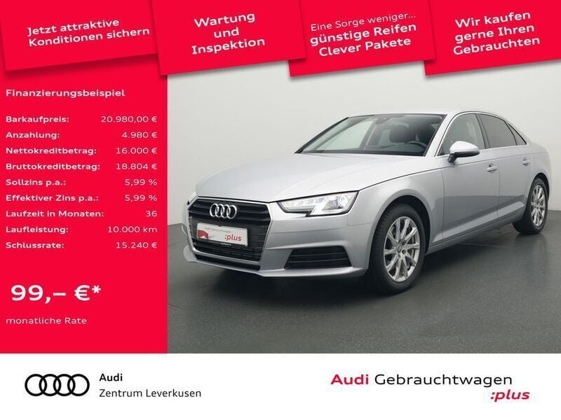 Gebraucht Audi A4 Design 190 PS (139 kW) 2018 Florettsilber metallic Limousine