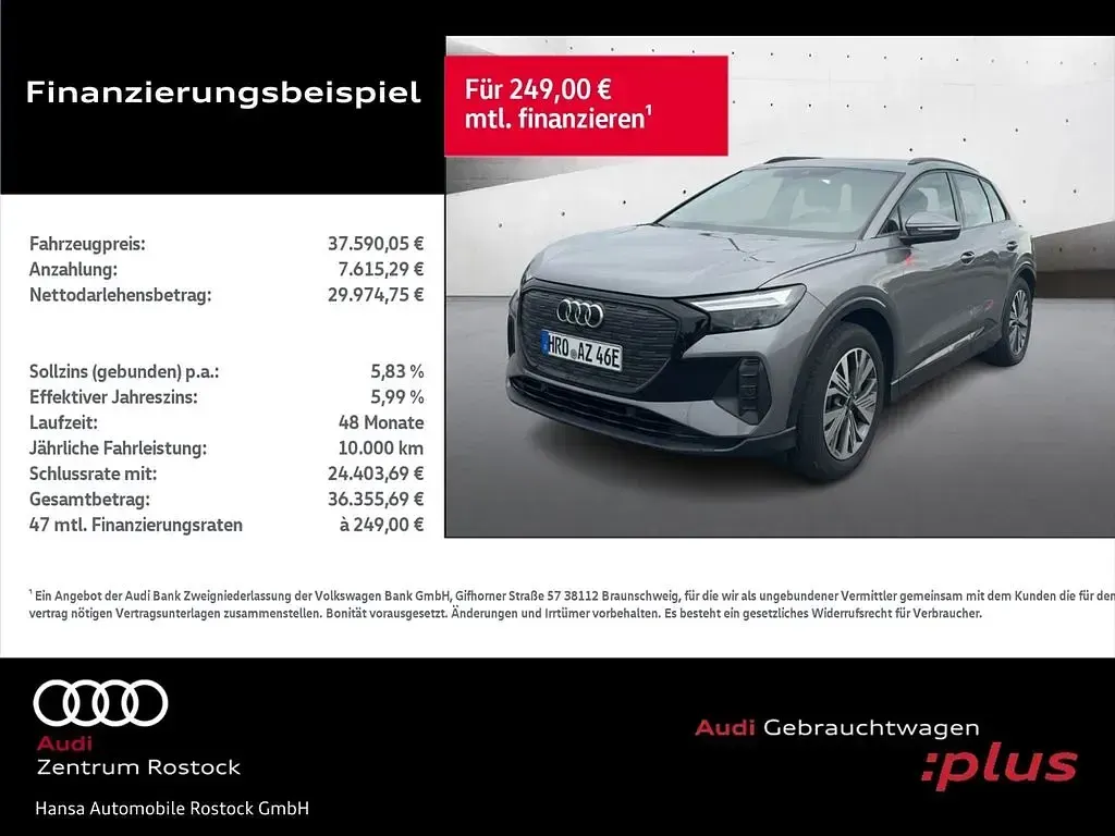 Gebraucht Audi Q4 e-tron Performance 150 kW (204 PS) 2024 Taifungrau metallic SUV