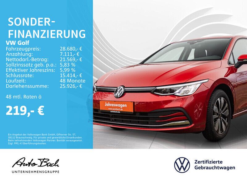 Gebraucht VW Golf VIII Move 131 PS (96 kW) 2023 Rot (kings red metallic) Limousine